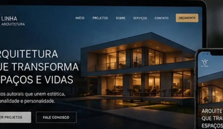 Projeto demonstrativo de site para Arquitetura e construção