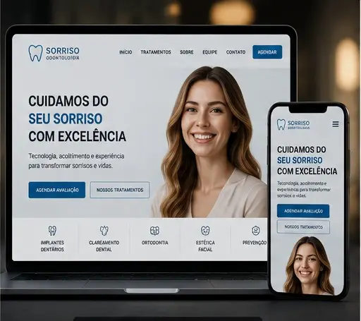 Projeto demonstrativo de site para Clínica odontológica
