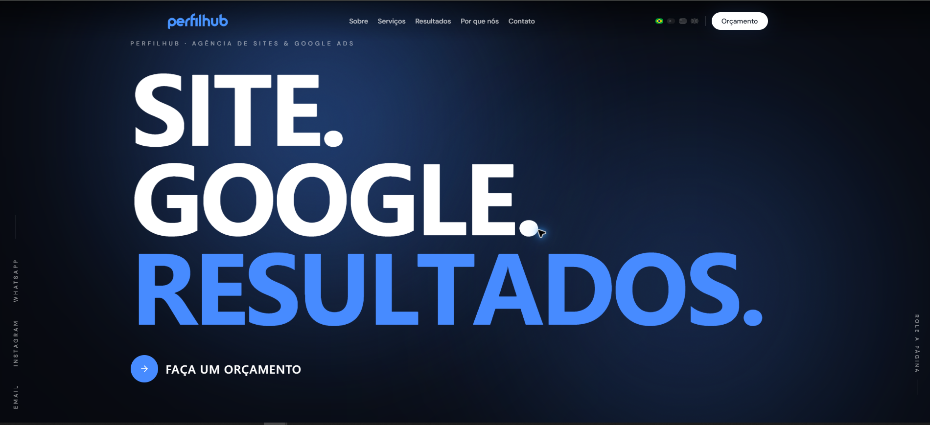 Projeto realizado — Agência de sites e Google Ads